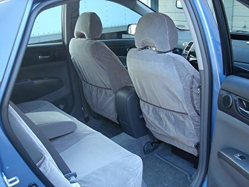 Durafit Seat Covers, Made to fit 2004 Prius Front and Back Seat Cover Set in Gray Automotive Twill