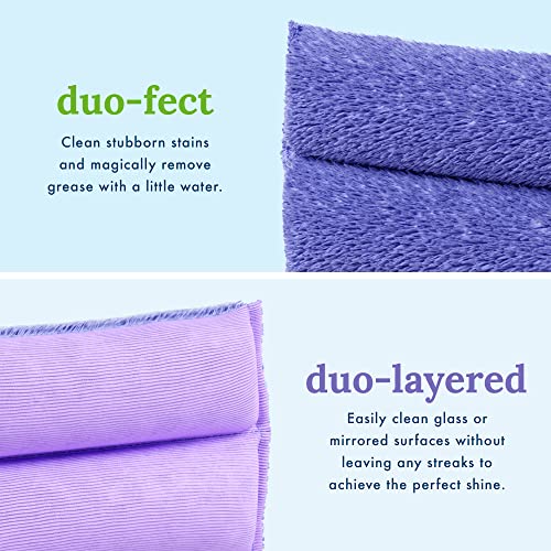 Pure-Sky Ultra Microfiber Cleaning Sponge – 2-In1, Combination For Glass And Multipurpose – Just Add Water No Detergents Needed – Use For Windows, Glass, Mirrors, Removing Stains In The Cracks #TOP4