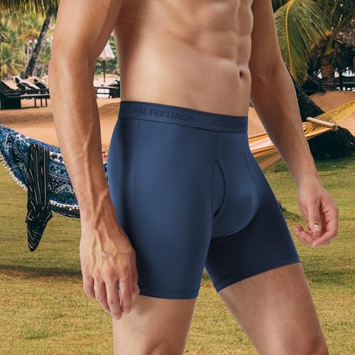 Natural Feelings Men's Underwear Viscose from Bamboo Boxer Briefs Underwear Pack for Men 5