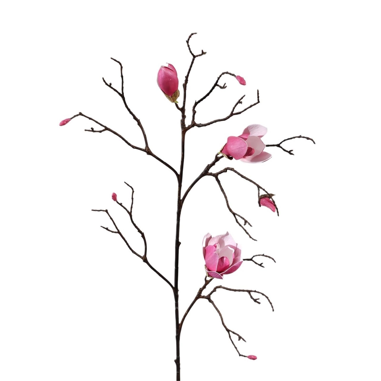 WLH Alexanders 2pcs Artificial Magnolia Blossom Artificial Magnolia Branch Flower Silk Blossom Arrangement for Family Decoration faux flower(Lila)