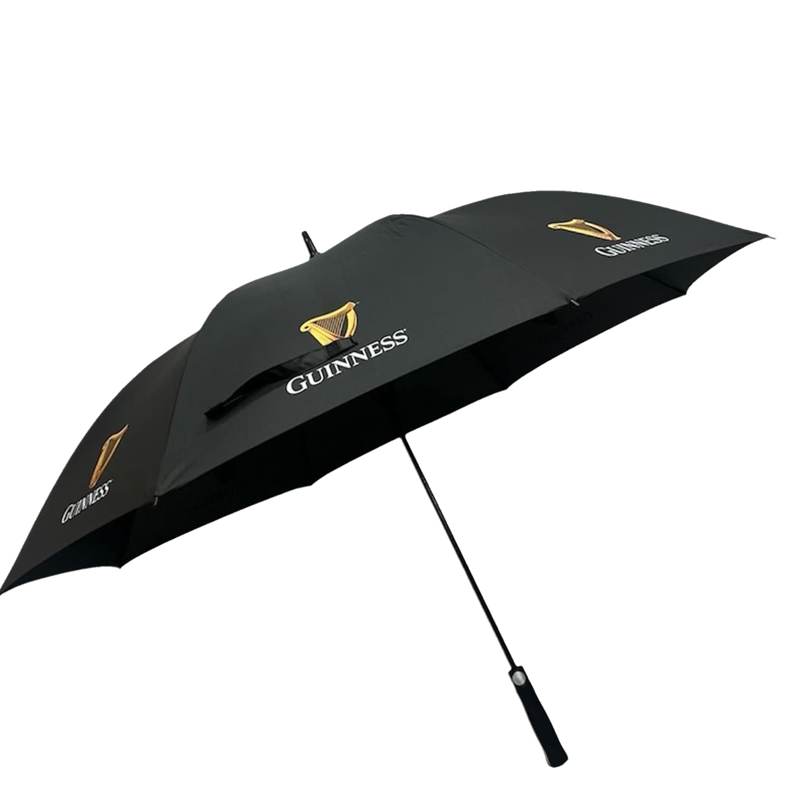 Guinness The 1759 Black Guinness Official Golf Umbrella – 30-Inch Large Canopy, Auto-Open, 8 Reinforced Ribs, Windproof & Waterproof Stick Umbrella – Premium Logo Design For Fans & Gifts