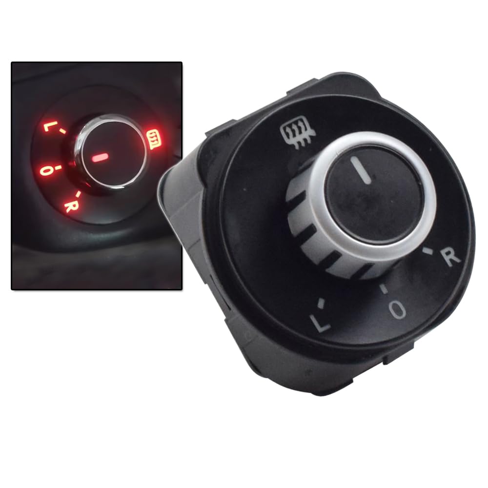 6RD959565B Bouton de réglage du rétroviseur latéral arrière pour VW Polo 6R 2011-2016 (Noir)