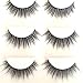 Sunniess Hair Fashionable Imported Fiber Handmade Reusable Long Cross 3D Mink False Eyelashes Makeup Natural 3D Fake Thick Black Eye Lashes 3 Pairs(3D-02)