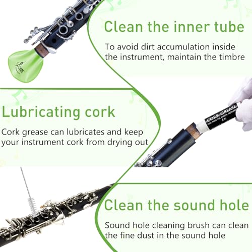 image for Boao 23 Pcs Clarinet Cleaning Kit All in One Accessories Set with Swab