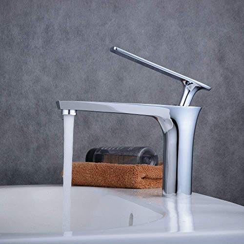 Mitigeur d'évier cascade noir monotrou pour eau chaude et froide