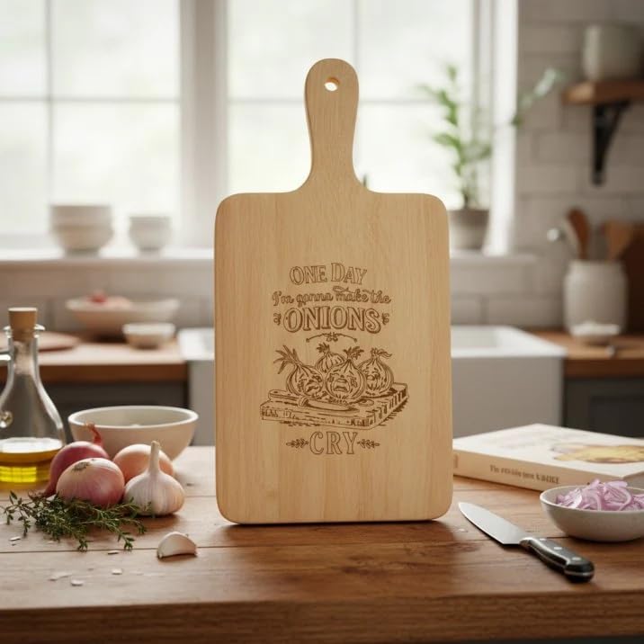 Image of Wood Chop Malaysian Wood Cutting Board |Handcrafted | 16 x 8 x 0.5 Inch | Non-Slip Durable Board | Vegetables, Fruits, Meat, Cheese & Meal Prep | Natural Finish