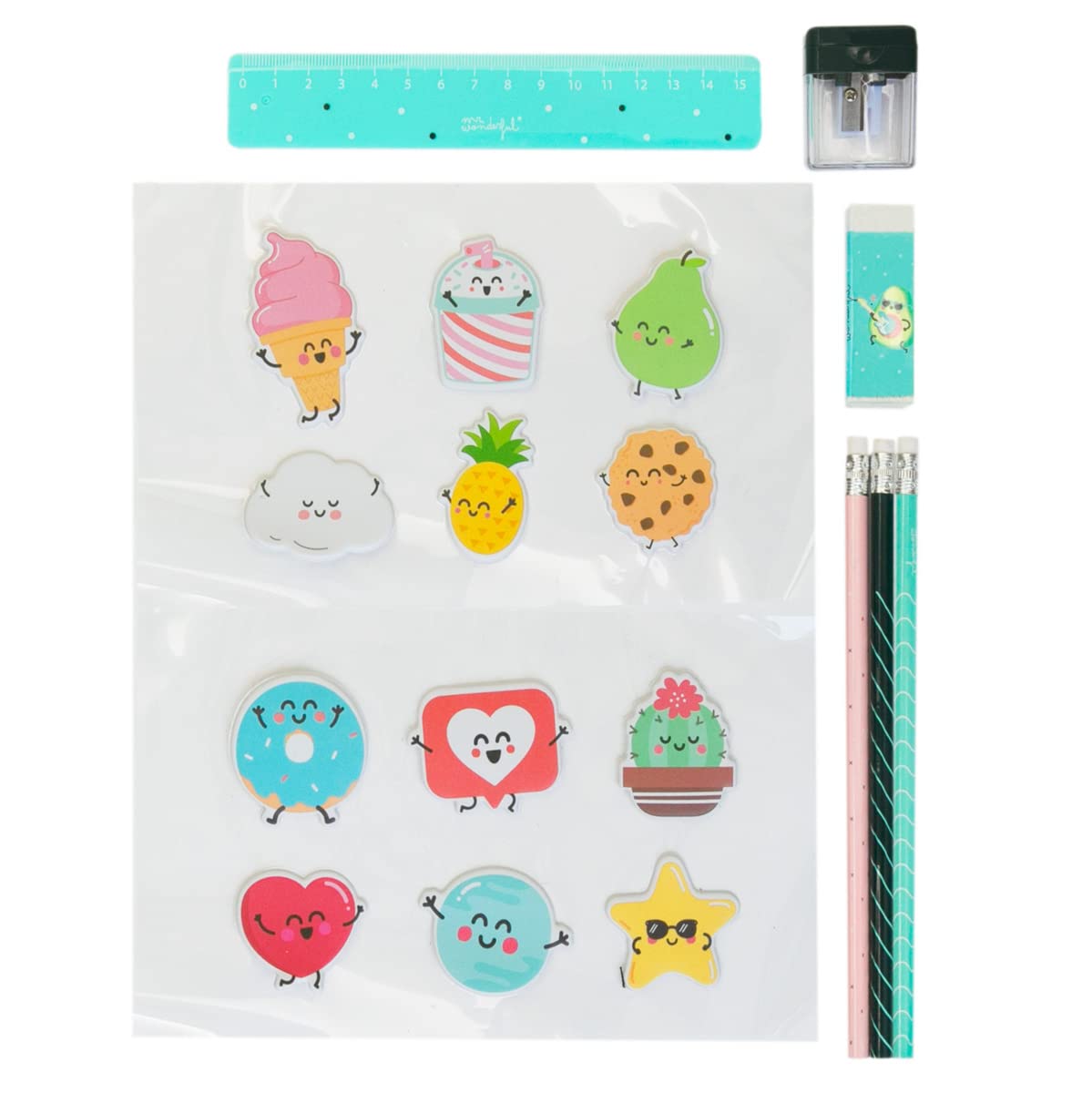Mr Wonderful Set Zaino Rosa Scuola + Astuccio Triplo Tre Scomparti Set Scuola Rosa E Blu Good Plans Inside E Idea Geniale Set Scuola Completo