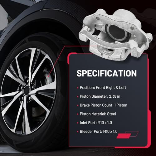 Image of BDFHYK 19-B956A 19-B957A Front Disc Brake Caliper Assembly Compatible with Nissan 720 1983-1986 /D21 1986-1994 /Multi 1986-1988 /Pickup 1995-1997, 2.0L 2.2L 2.4L 2.5L L4 3.0L V6 GAS /DIESEL 2pcs