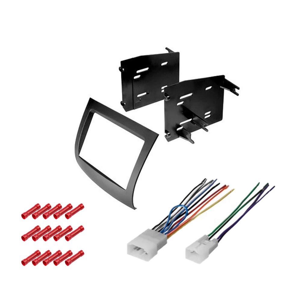 CACHÉ KIT597 Bundle with Car Stereo Installation Kit for Toyota 2004 – 2010 Sienna Van – in Dash Mounting Kit, Harness for Double Din Radio Receiver (3 Item)