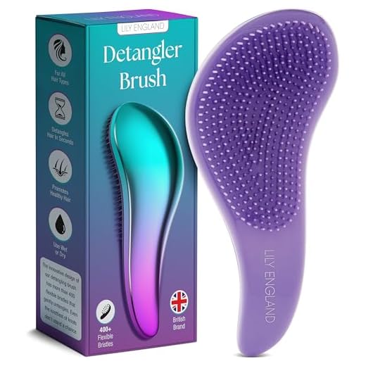 Haarbürste ohne Ziepen | Die Perfekte Bürste für Locken, Dickes, Dünnes, Langes, Kurzes oder Glattes Haar | Entwirrbürste für Damen und Kinder in Edlem Rosegold, Lily England