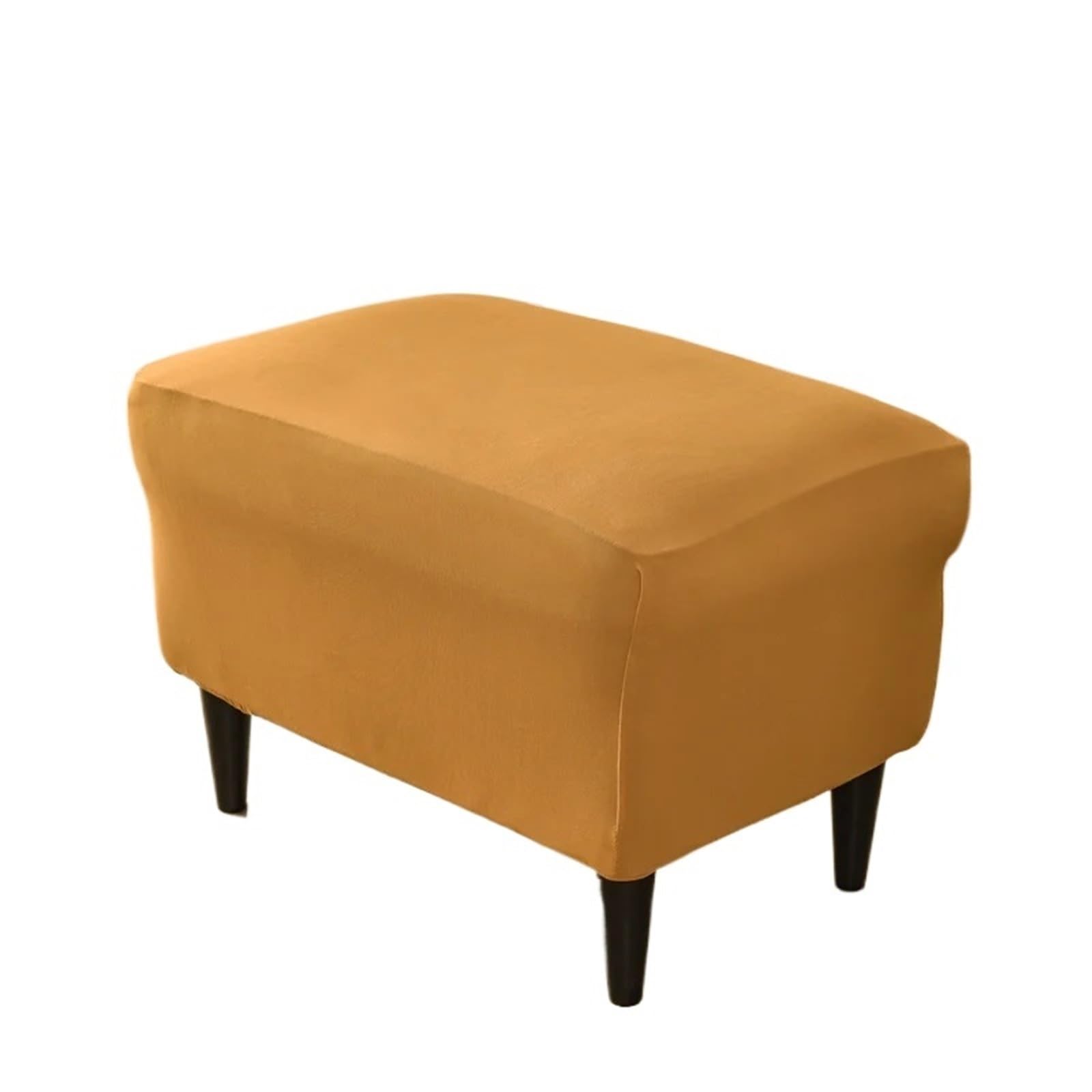 YXINAER Foot Stool Cover Elastic Spandex Ottoman Cover Solid Color Stool Covers Rectangle Footrest All-inclusive Footstool Slipcovers(C12 Bench seat cover)