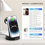 3 in 1 Charging Station for iPhone, Wireless Charger for iPhone 16e 16 15 14 13 12 11 X Pro Max & Apple Watch - Wireless Charging Station for AirPods 4 3 Pro - Image 5