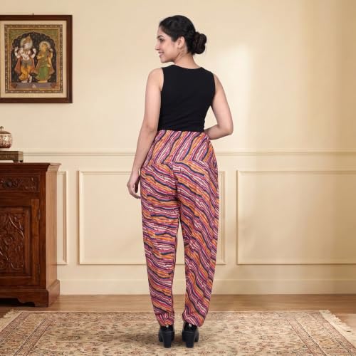 Image of FASHION GALLERY Women's Rayon Relaxed Fit Patiala Salwar with Full Length Drawstring Closure Type and Flexible Waist|Patiala Pant for Woman