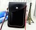 Big Mango Multipurpose Big Capacity Two separated Pouches Cell Phone PU Leather Bag Crossbody Purse for Apple Iphone 4 4s Iphone 5 5s,5c Samsung Galaxy S4 S3 Galaxy Note 2 Note 3 HTC Money Key Cards with Long Shoulder Strap & Magnetic Snap Buttom Closure - Black