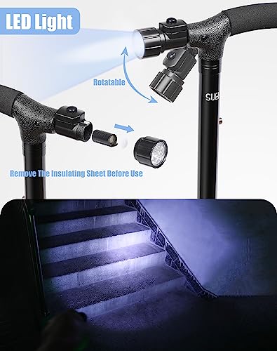 SUEH DESIGN Bastone da Passeggio Pieghevole con