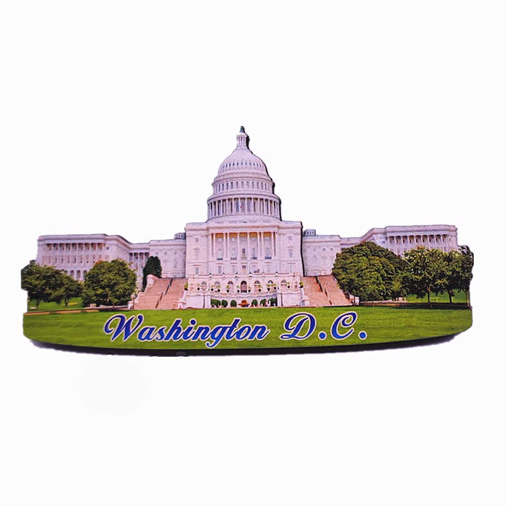 Muyu Magnet Washington D.c. 3D Usa America Fridge Magnet Travel Souvenir Gift Wood Craft Collection