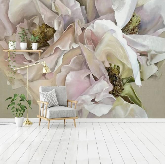 Papier peint fleur rétro haut de gamme style européen décoration salon 200x140