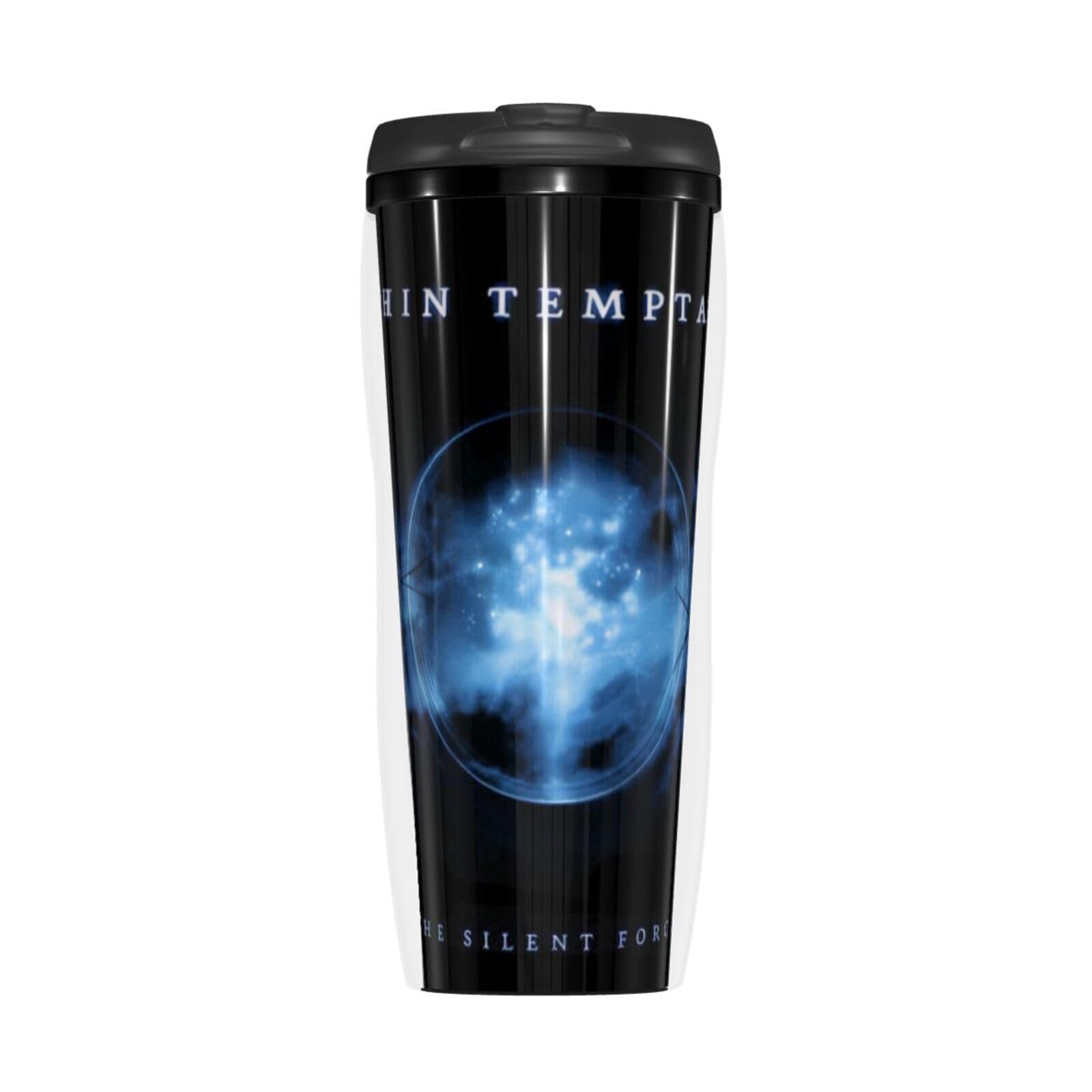 NEWCREATEES Water Bottle Within Rock Temptation Band 12 OZ Coffee Mugs Double-Layer Insulated Water Bottle With Lid Coffee Tumbler for Sports Gym Travel Outdoor