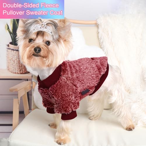 Kosiyi Dog Sweaters for Small Dogs Girl Boy Puppy Clothes Chihuahua Teacup Yorkie Fleece Sweaters Spring Winter Warm Sweater Tiny Dog Outfits Pet Clothes Cat Sweater red Small  Cucciolini Doodles Kosiyi dog sweaters for small dogs girl boy puppy clothes chihuahua teacup yorkie fleece sweaters spring winter warm sweater tiny dog outfits pet clothes cat sweater red small   cucciolini doodles
