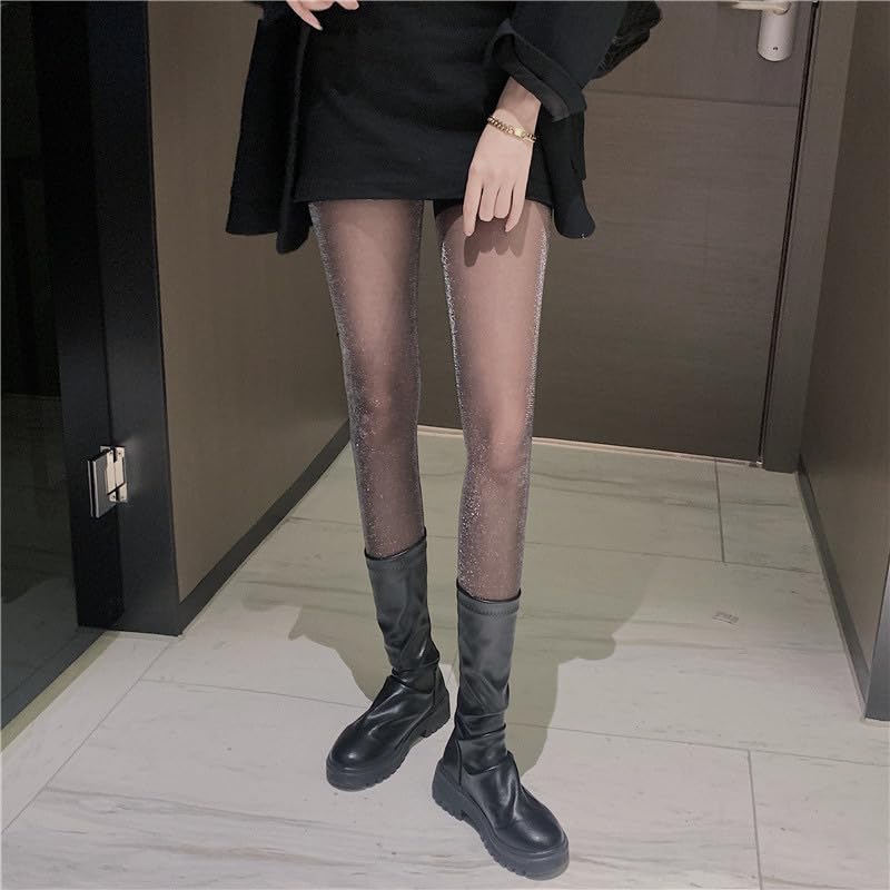 Image of Benefeet Sox Womens Sheer Tights Sexy High Waist Pantyhose Patterned Transparent Nylon Silk Thin Stockings