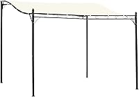 Vista 11 de Outsunny - Pérgola de acero para exterior de 10 x 10 pies, toldo de patio con tela resistente al clima y orificios de drenaje para el patio trasero