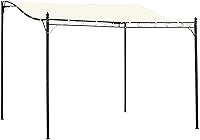 Outsunny 10' x 10' Steel Outdoor Pergola Gazebo, Patio Canopy with Weather-Resistant Fabric and Drainage Holes for Backyard, Deck, Garden, Cream White