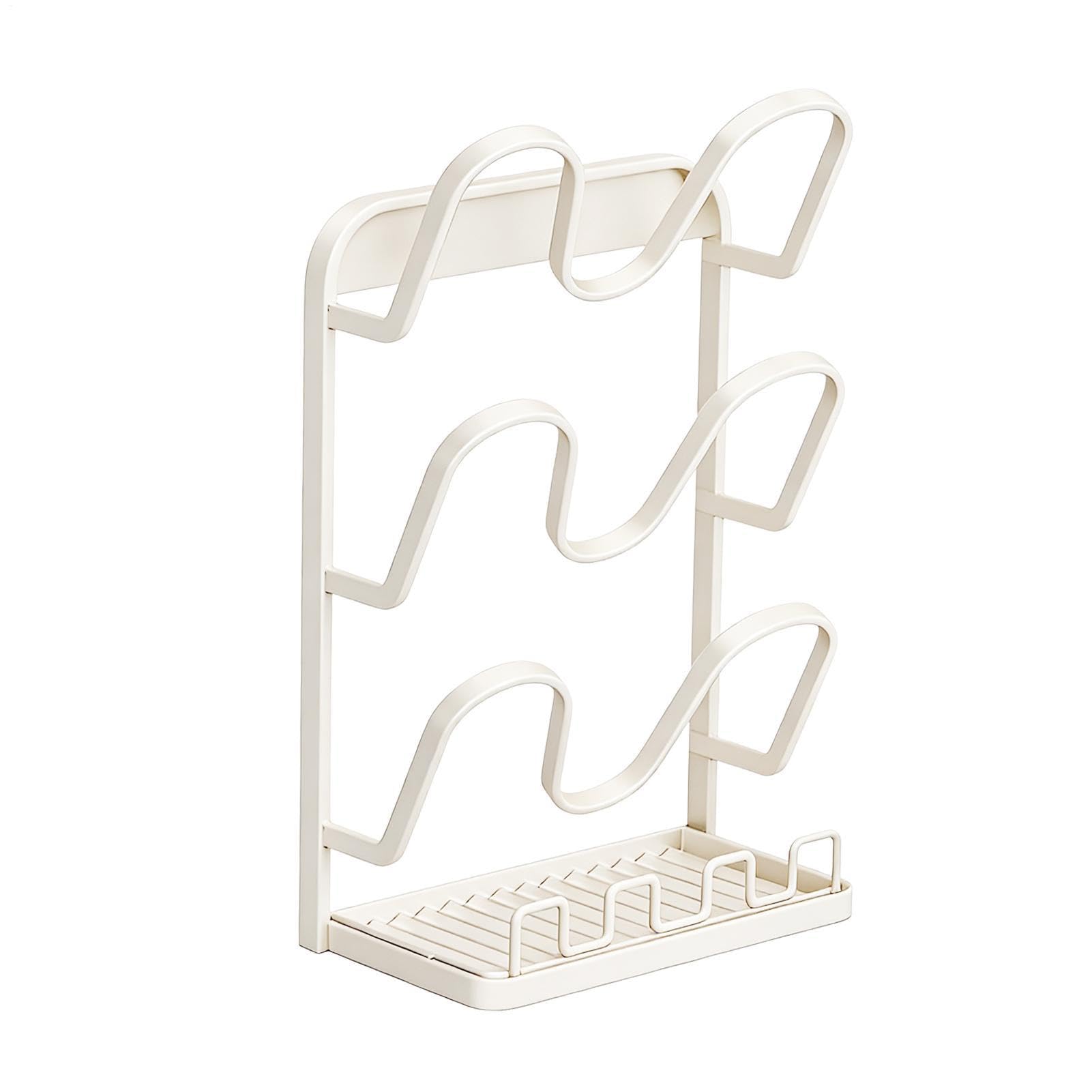 Organizzatore Coperchi Pentole 3 Metallico Antiruggine Multifunzionale | Supporto Coperchi Pentole Durante Cottura Per Dormitorio Camper Casa Ristorante Armadio Cucina