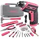 Werkzeugkoffer mit Akkuschrauber Hi-Spec 35-teilig in Pink-Rosa
