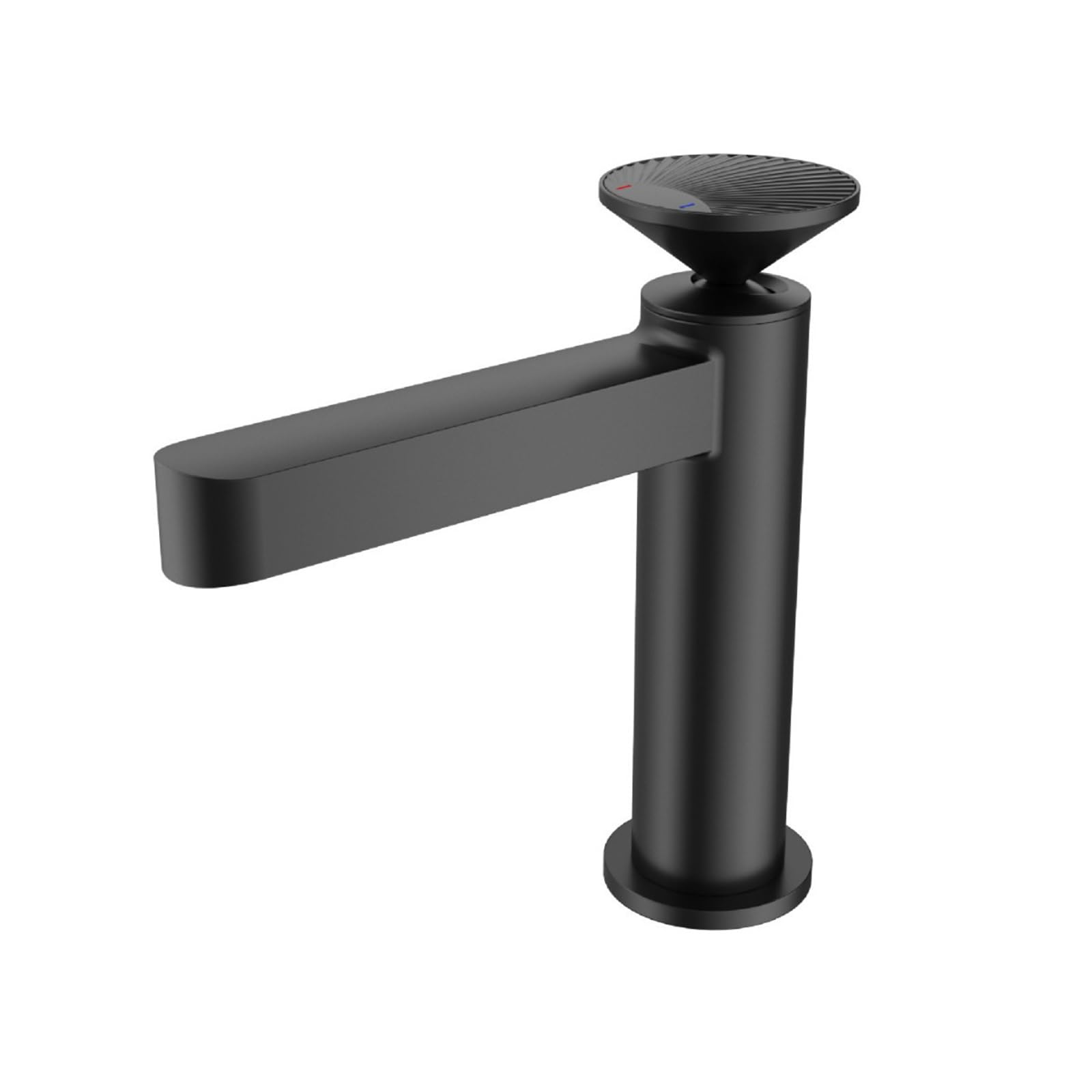 Biaoteng Black Brass Mixer Tap Bathroom Sink 2 Mode Hot And Cold Bathroom Basin Mixer Taps 1 Hole For Bathrooms