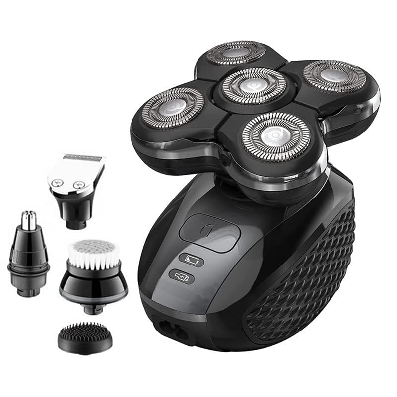 Rasoi per uomini calvi, rasoio elettrico ricaricabile 5 in 1 per corpo/barba/capelli rasoio elettrico per uomini toelettatura calvi macchina da barba bagnata e asciutta