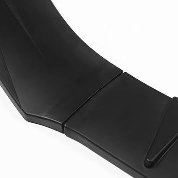 Fit 59 - 65'' Width Car Unadjustable Front Bumper Lip 3PCS PP Matte Black