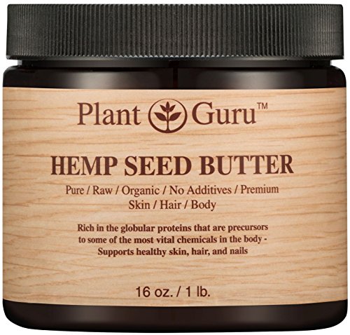 Hemp Seed Butter 16 oz. 100% Pure Raw Fresh Natural Cold Pressed. Skin Body and Hair Moisturizer, DIY Creams, Balms, Lotions, Soaps.