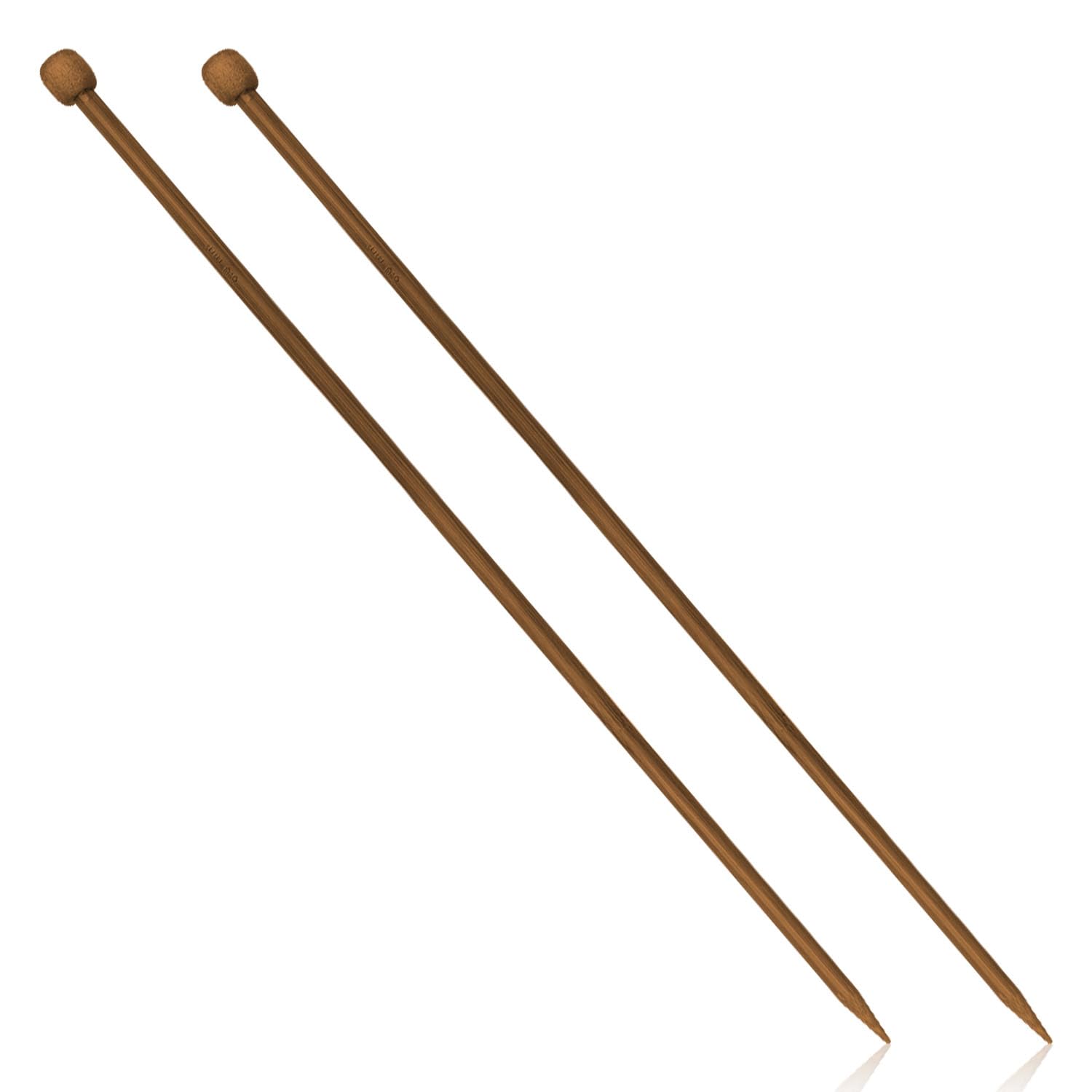 VOANZO 36 Pezzi/Set di Ferri da Maglia in bambù carbonizzato all'Uncinetto a Punta Singola per Maglioni a Scialle (36 cm