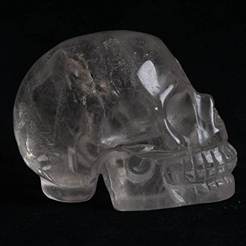 Hongjintian Natural Quartz Crystal Skull 2.20"H 0.51Lbs #TOP3