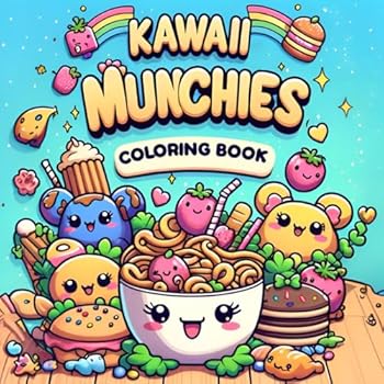 Paperback Kawai Munchies: Coloring Book of Delightful Doodles - Cute and Quirky Snacks for Relaxation and Fun Book