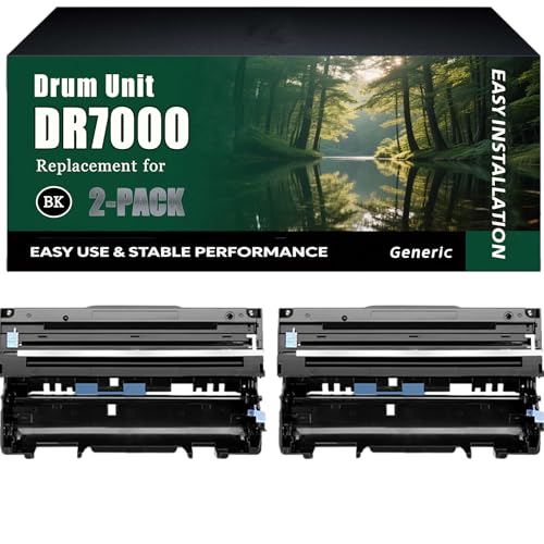 DR7000 Drum Unit Work for Brother HL-5040 HL-5040N HL-5050 HL-5050N HL-5070 HL-5070N MFC-8420 MFC-8820D MFC-8820DN Printers, High-Capacity 30000 Pages, Clear lines (2-Pack Black)