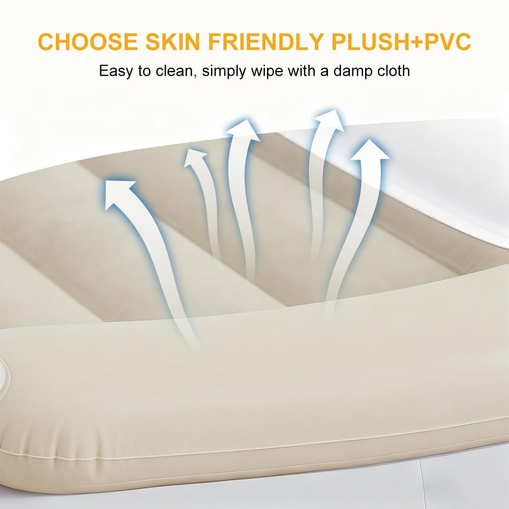 Cama Inflable para avión para niños pequeños, Almohadilla Extensible para sillas de avión portátiles para bebés, Cama de Viaje para niños pequeños, Silla de Seguridad Inflable para Coche para niños