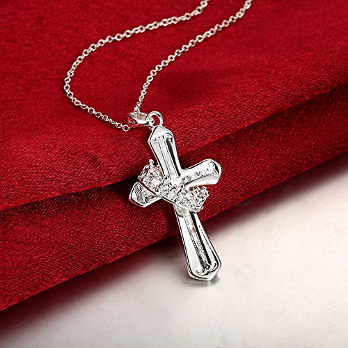 Collier pendentif croix bijoux en argent cadeau idéal anniversaire - 2