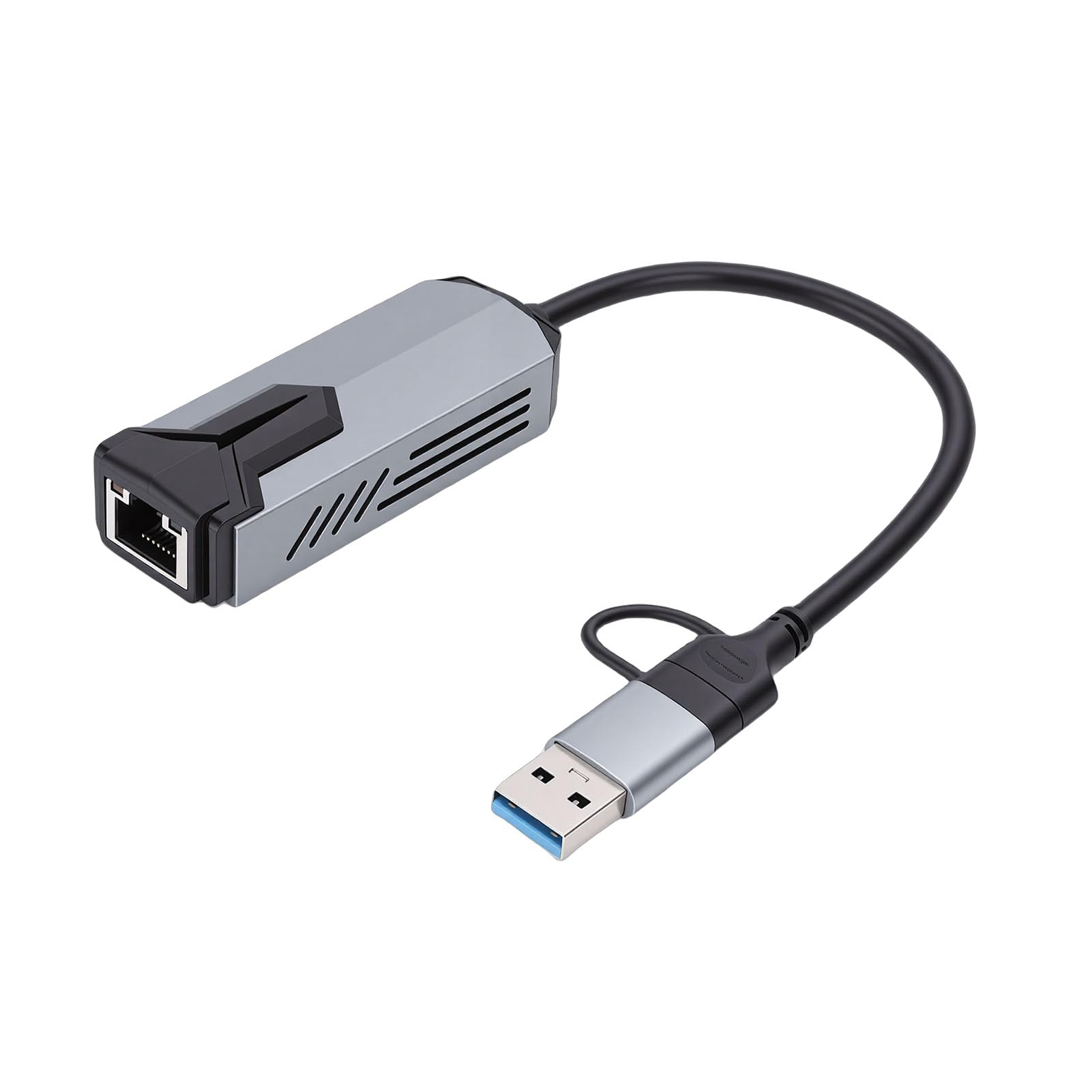 Adattatore Ethernet USB, Convertitore di Rete da USB C A RJ45 da 5 Gbps Supporta Hub Gigabit A RJ45 da 10/100/1000/2500 Mbps con Involucro in Lega di Alluminio per Tablet Laptop