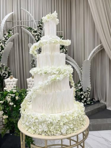 Double Rotating Cake Stand for Big Wedding Cake - 360° Smooth Turntable for Decorating & Display (24 inches)