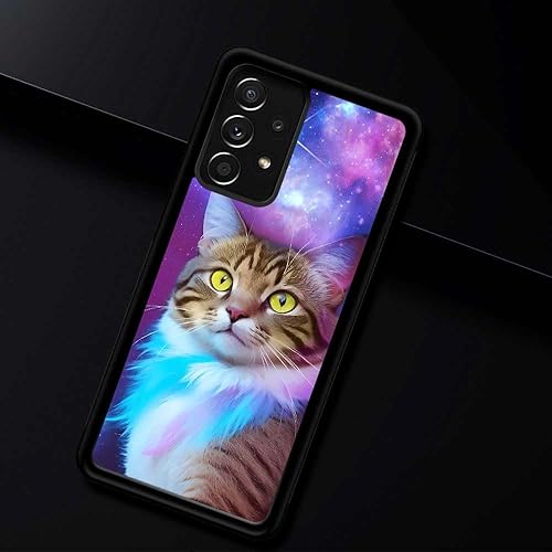 Miniatura 7 de Funda compatible con Samsung Galaxy A53 5G, diseño de gato trippy con diseño de patrón increíble a prueba de golpes, antiarañazos, carcasa trasera
