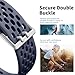 Getino Compatible with Fitbit Charge 5 Bands/Charge 6 Bands for Women Men, Breathable Replacement Sport Strap Adjustable Wristbands for Fitbit Charge 5/ Charge 6 Advanced Fitness Tracker, Blue Grey