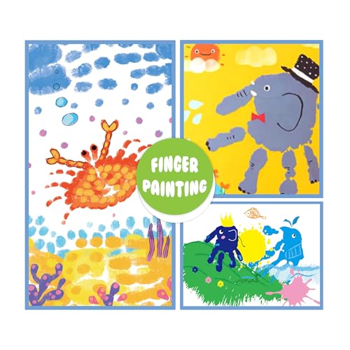 BLOT Fingermalfarben 10 x 36ml Fingerfarben für Kinder Ungiftig Fingermalerei LernspielzeugFingerfarbe Ungiftig und Abwaschbar