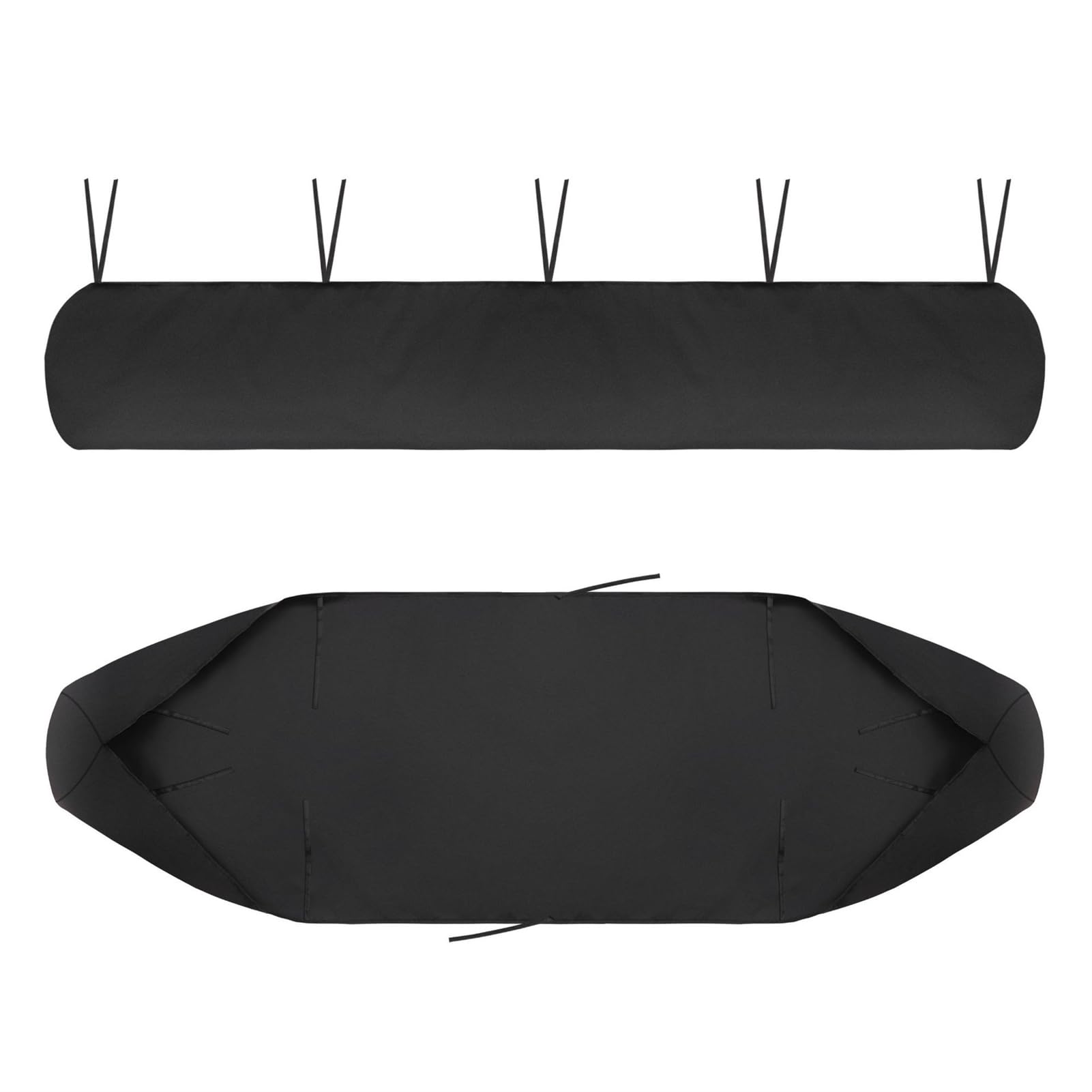 FHQGZT Patio Awning Cover, Patio Protection Canopy, 420D Heavy Duty Weather Proof Oxford, Protective Cover for Awnings, Dustproof Waterproof Anti-UV for Garden Outdoor Awning Canopy (2m/6.56ft,Black)