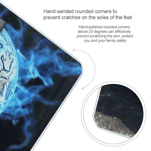 Báscula digital de baño con pantalla LED y vidrio templado miniatura 4