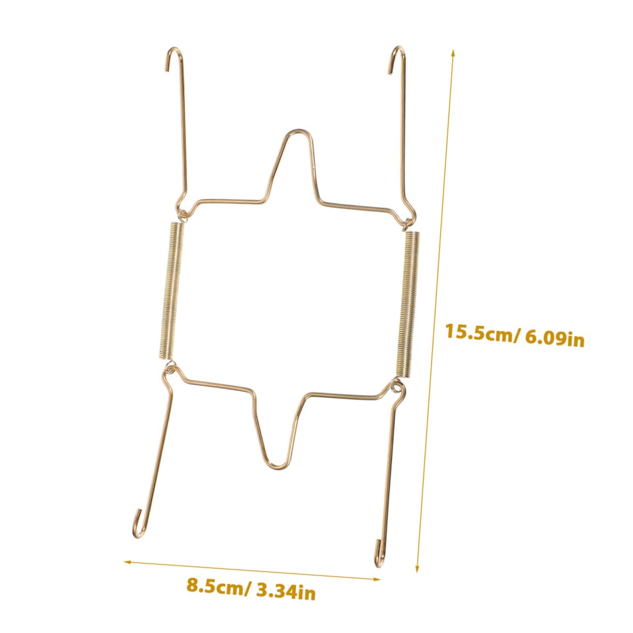 Cabilock 4pcs U-shaped Spring Plate Hangers Stainless Steel Decorative Plate Hooks for Wall Display Easy to Install Secure Grip for User-friendly Design for Home Decor