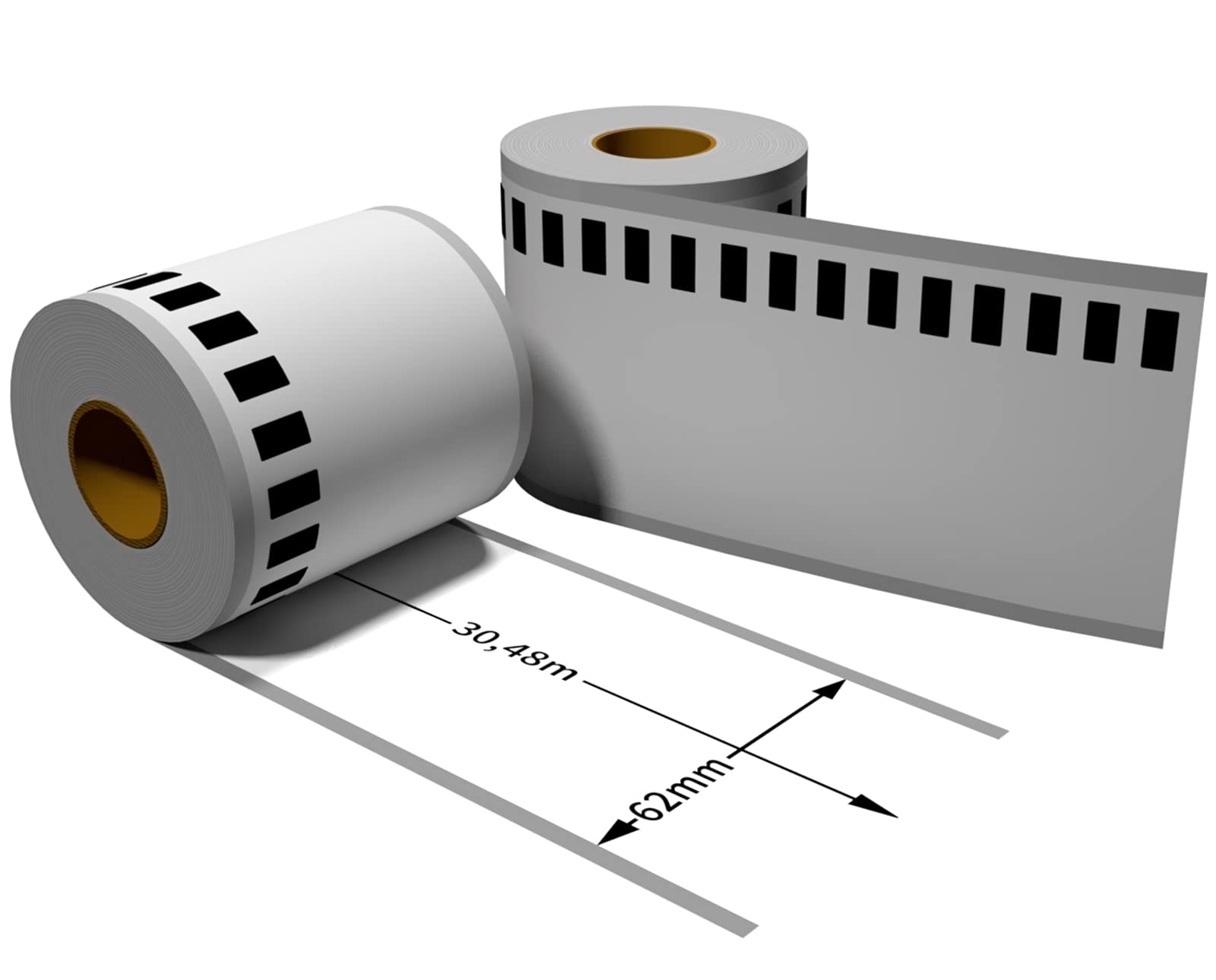 Etichette DK22205 Compatibili Per Etichettatrici Brother Con Supporto