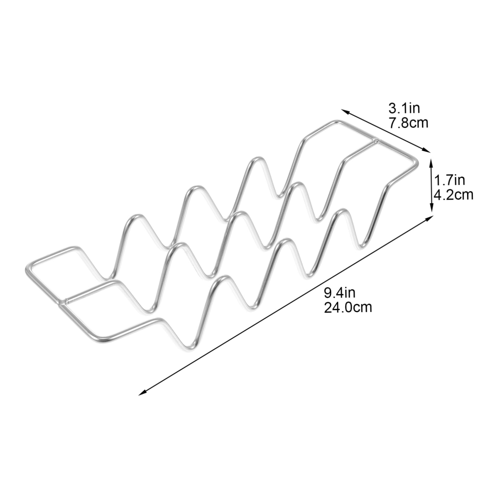 MOLUCKFU 1pc Burrito Stand Can Premium Taco Holders Wire Holder Bin Taco Tray Stand Taco Pizza Serving Plate Rack Tacos De Hot Dog Holder Decor Taco Stand Clear Silver 304 Stainless Steel