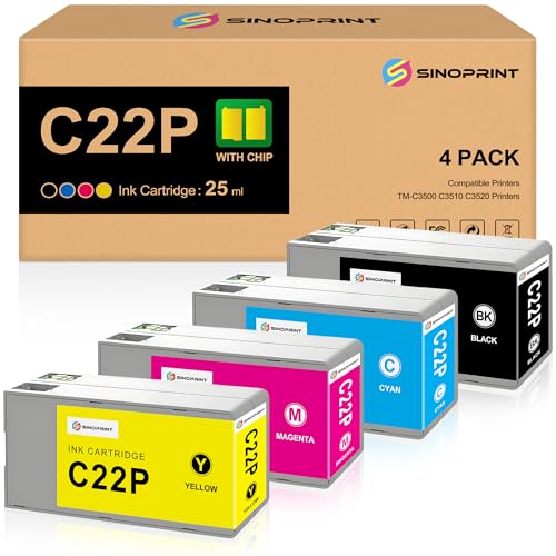 Cartouches d'encre SJIC22P pour imprimante Colorworks TM-C3500 C33S020577