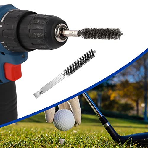 Golf Clubs Head Hosel Brush Stainless Steel Golf Club Wire Brush Golf Shaft Ferrules Cleaning Tool Electric Drill Wire Brush for Iron and Wood by Sliverdew - Used condition - Image 5